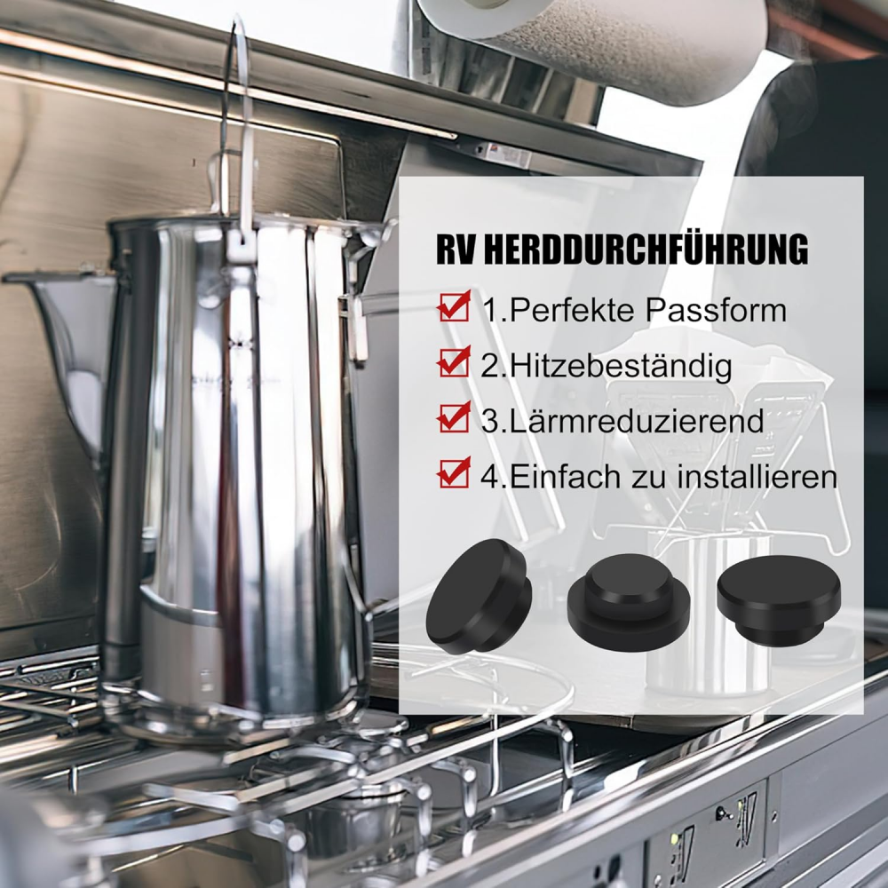 Bouchons en caoutchouc pour Smev Dometic, manchon à œillets, Support de plaque de cuisson, caravane, camping-car, Van, remorque, accessoires, 16 pièces/ensemble