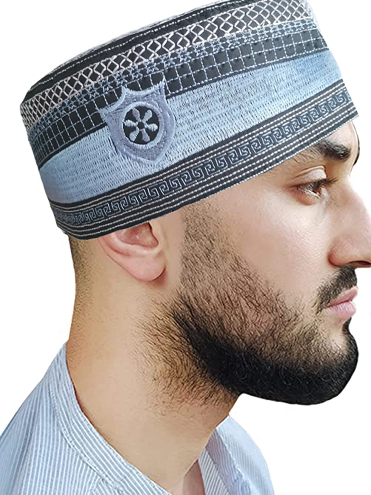 BOHOWAII Cầu Nguyện Nón Ropa Hombre Chapeau Musulman Homme Thêu Kufi Nón Kippah Do Thái Ả Rập Hồi Giáo Hồi Giáo Mũ Dành Cho Nam