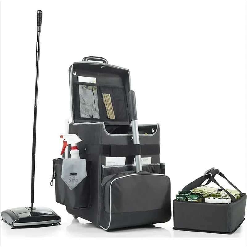 Carro de carpintería comercial, suministros de limpieza de hotel, carrito de limpieza