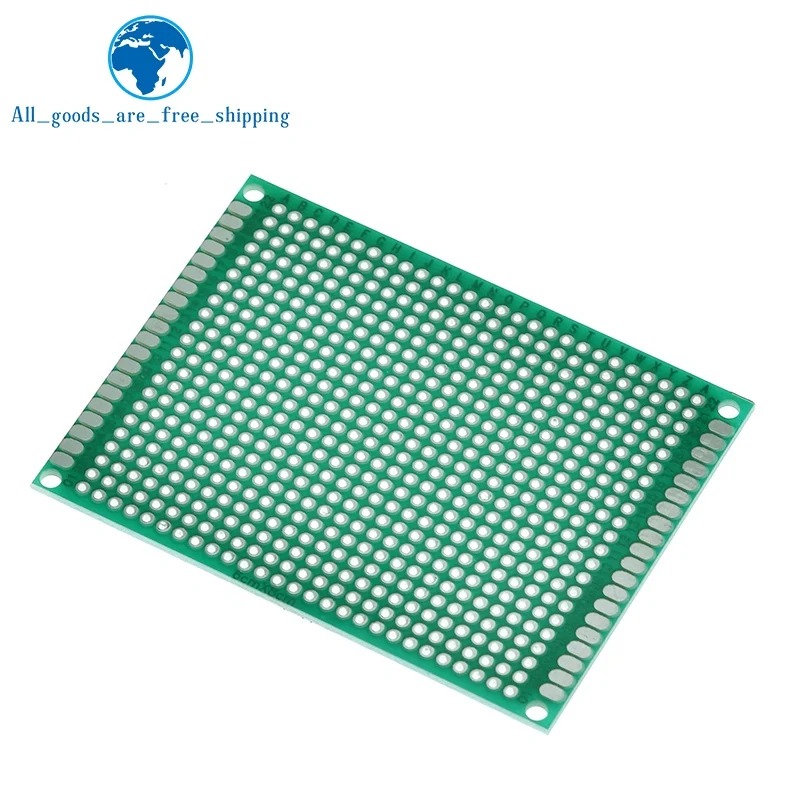 TZT  6*8 6X8cm Double Side Prototype Plate Breadboard Universal Circuit Board