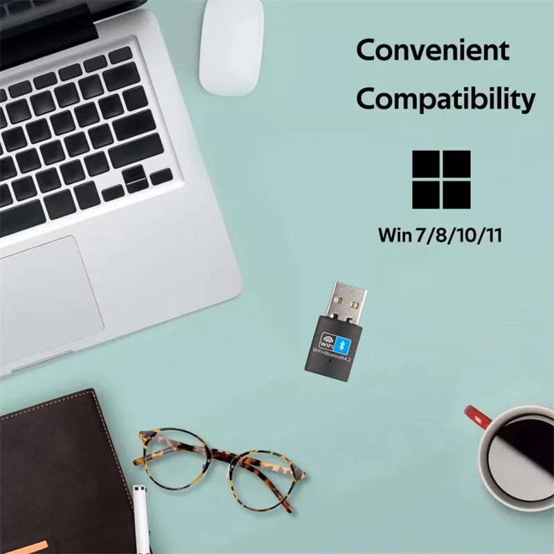 Беспроводной адаптер Wi-Fi Bluetooth 150 Мбит/с USB-адаптер 2,4G Bluetooth V4.2 Dongle Сетевая карта RTL8723DU для настольных портативных ПК