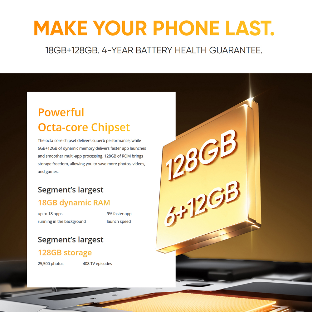 Realme C61 6,74 ''90Hz pantalla Android14 Smartphone 50MP AI cámara 5000mAh IP54 impermeable AI motor 15W carga SUPERVOOC