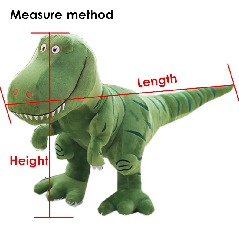 1szt 40-100cm Nowy dinozaur Pluszowe zabawki Kreskówka Tyranozaur Śliczne wypchane lalki dla dzieci Chłopcy Prezent urodzinowy