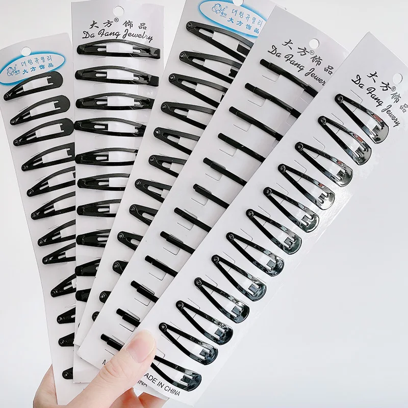 12 Cái/Bộ Đen Barrettes BB Kẹp Tóc Chuyên Nghiệp Kẹp Tóc Phụ Kiện Tóc Dành Cho Nữ Bé Gái Kiểu Dáng Công Cụ Mũ Đội Đầu 5-8cm