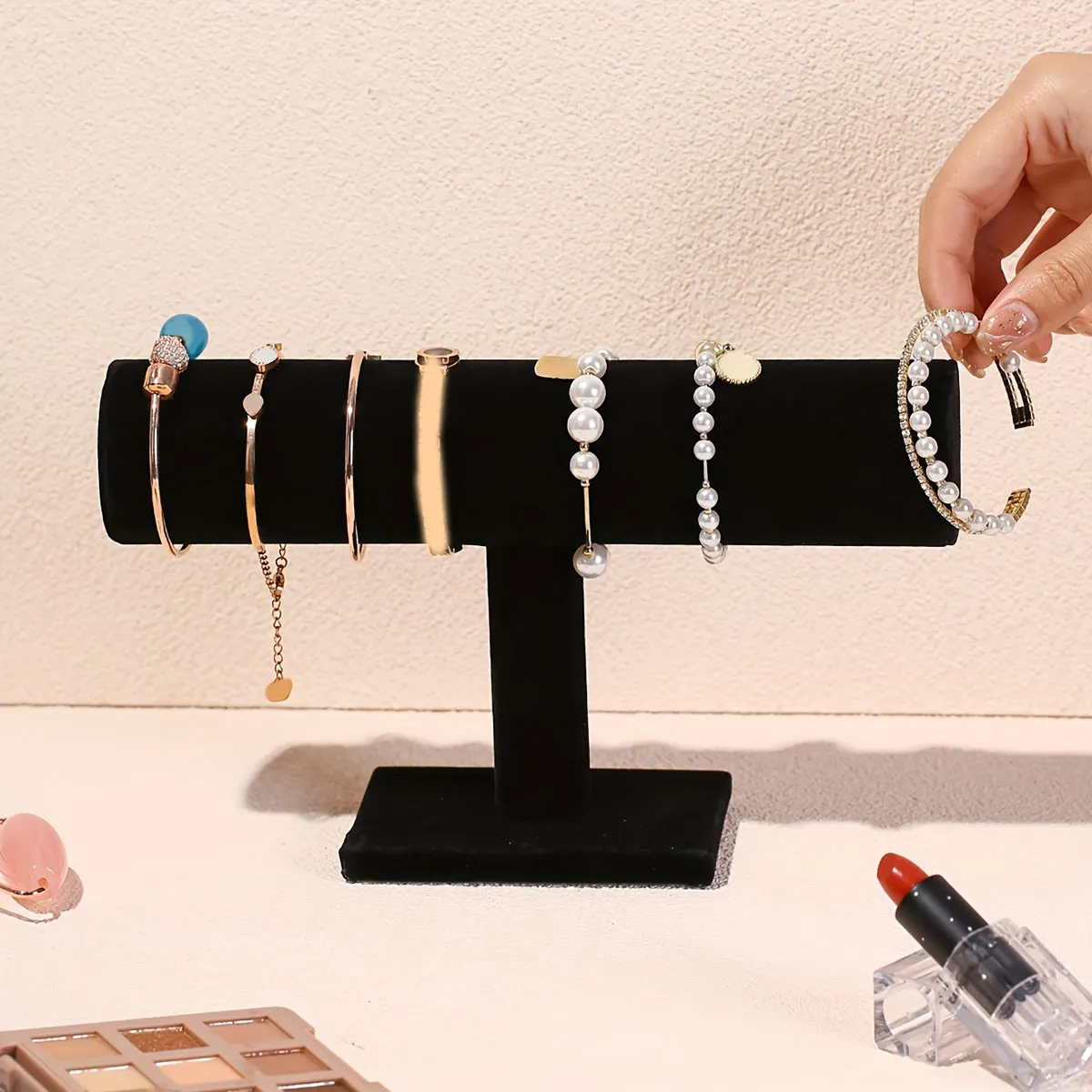 1pc T-shaped bracelet stand, bracelet and necklace display stand, watch storage stand, desktop vertical jewelry stand