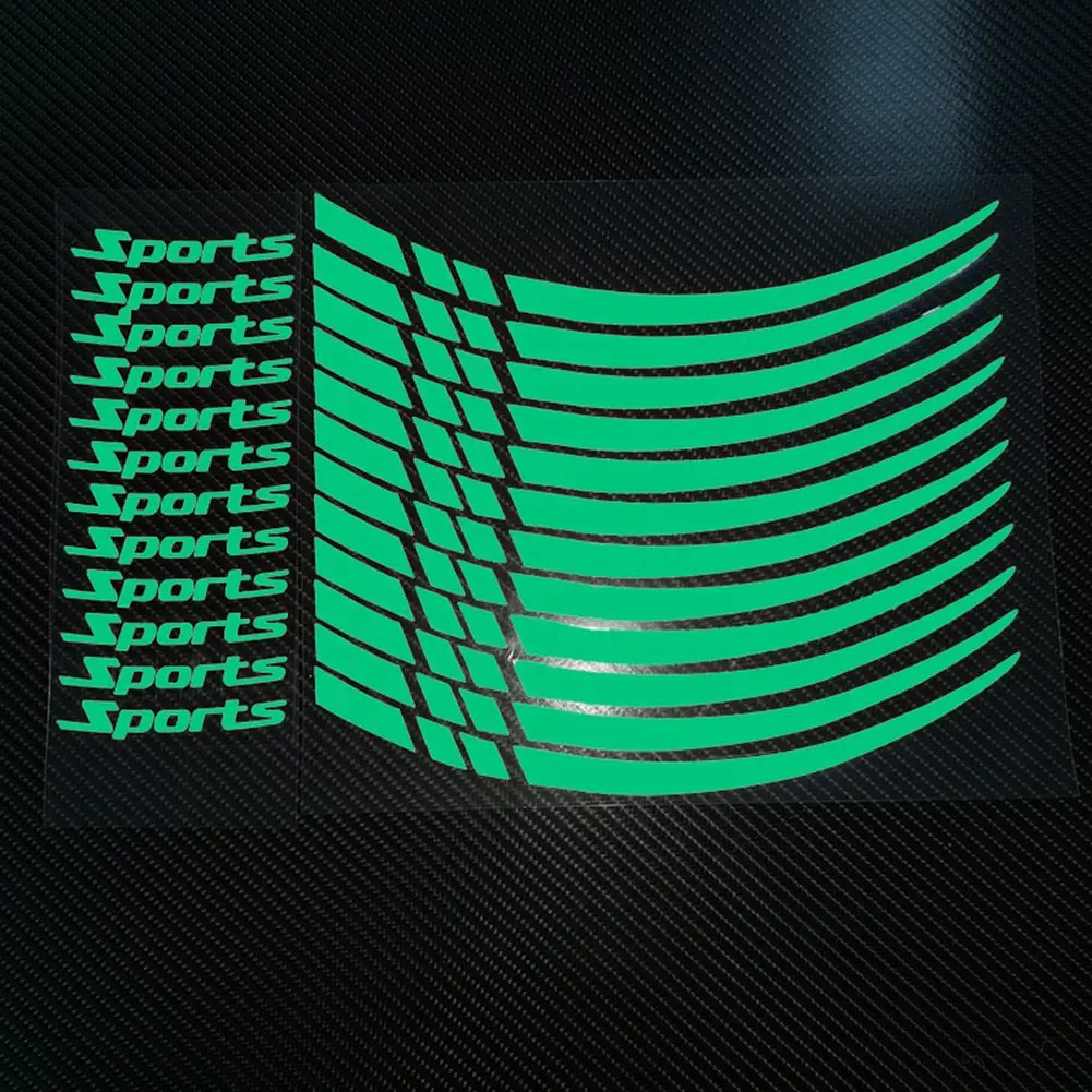 オートバイアクセサリーホイールデカールステッカー 12 ピース/セットホイールリムストライプテープステッカー 18-21 インチホイール反射ステッカー