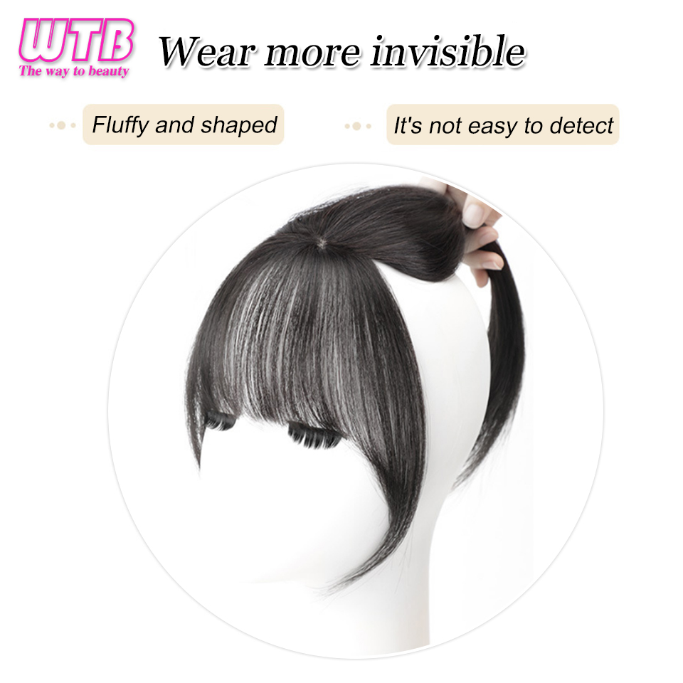 Wtb-female合成フリンジ、3Dフリンジ、自然ふわふわ、ヘッド交換、白の髪をカバー、偽の包帯