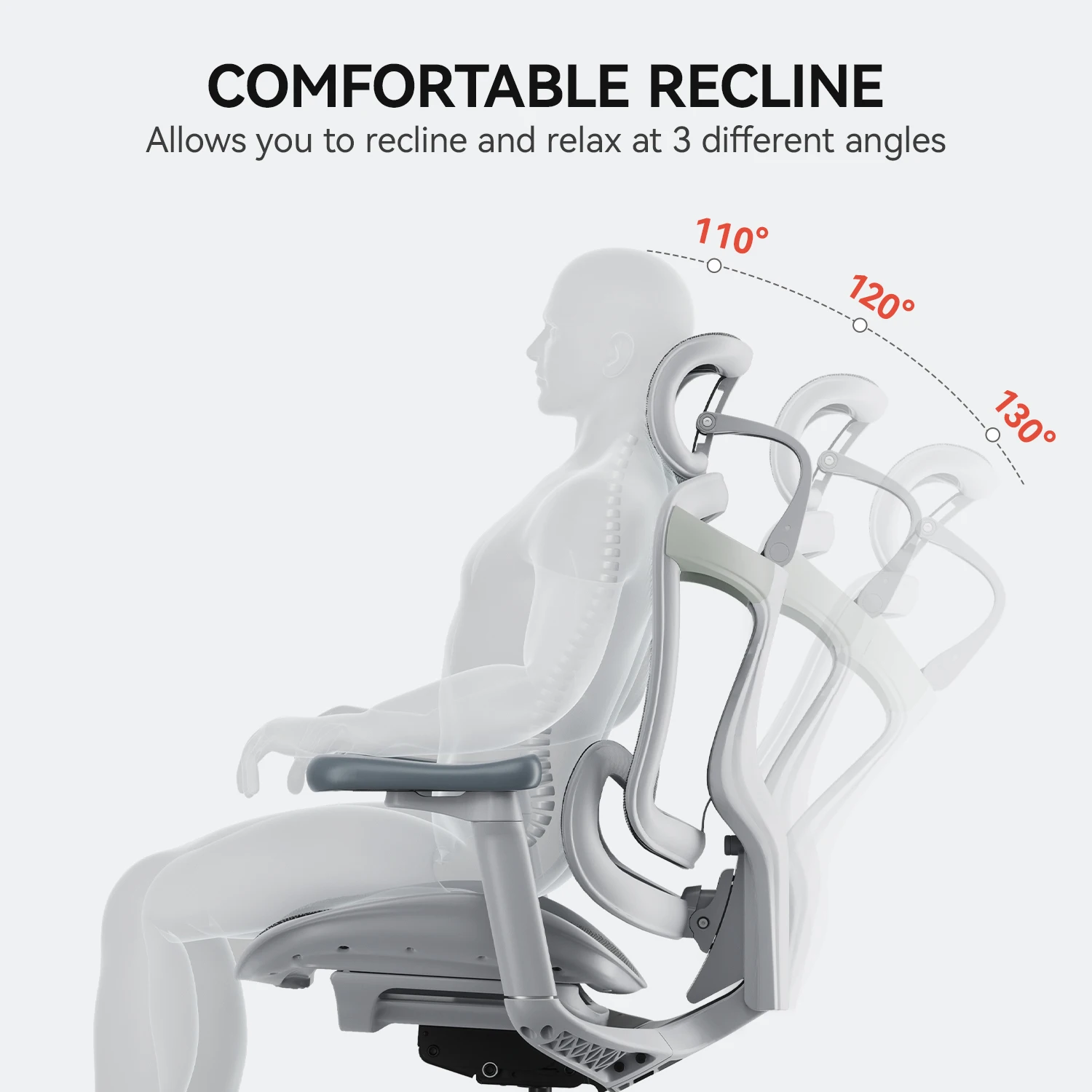 SIHOO Doro C300 Ergonomic Office Chair Soft 3D Armrests Dynamic Lumbar Support Home Office Chair Swivel Computer Desk Chair