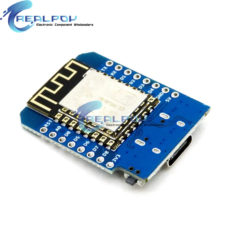 ESP8266 ESP-12 ESP-12F WeMos D1 Mini Module Wemos WiFi Development Board Micro/Type-C USB 3.3V Based On ESP-8266EX 11 With Pins