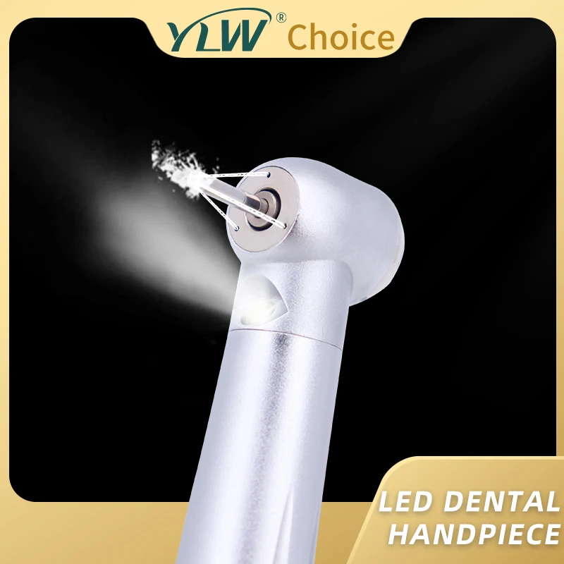 Peça de mão dentária led, botão de pressão de alta velocidade, 3 luz de spray de água, rolamentos cerâmicos, pontas de odontologia, turbina de ar, canetas de alta rotação