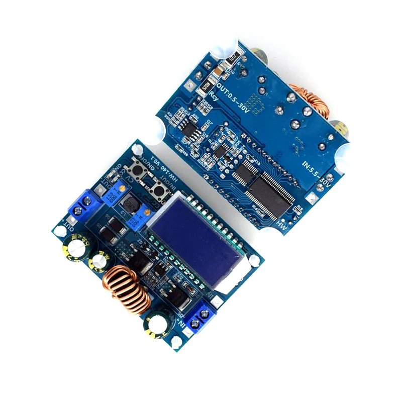 Módulo convertidor Buck Boost DC-DC, 5,5-30V a 0,5-30V, 4A, 35W, regulador de voltaje ajustable, voltímetro Digital LCD