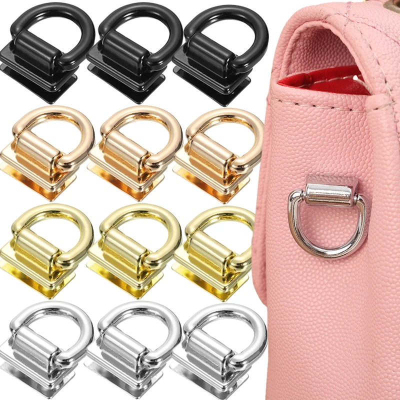 1/8pcs D Ring Bag Side Clip Buckles Screw Handbag Chain Handles Connector Bag Strap Belt Hanger DIY Hardware Bag Accessories