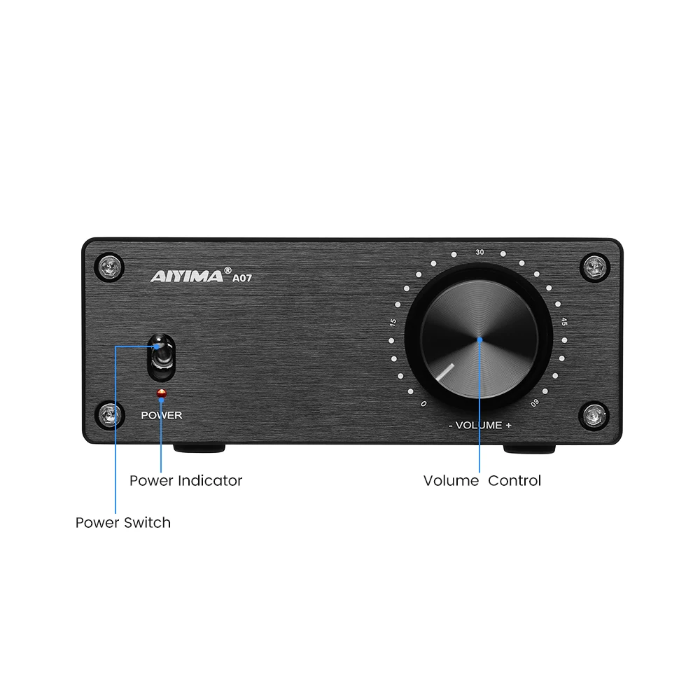 AIYIMA A07 TPA3255 Power Amplifier 300Wx2 Class D Stereo 2.0 Digital Audio Amp HiFi Sound Amplifiers Home Speaker Amplificador