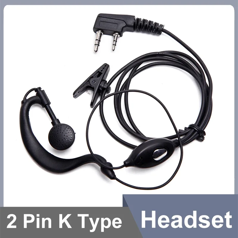 Auriculares UV18Pro de 2 pines QuanSheng UVK5 auricular UVK6 UV5R Plus BF DM-1701 UV17 Plus Walkie Talkie tubo de aire auriculares Radio bidireccional
