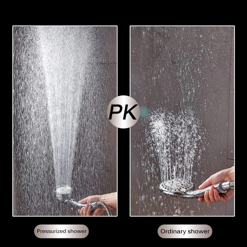 3 ajustes de pulverización con interruptor de pausa de encendido/apagado cabezal de ducha de mano giratorio de 360 grados cabezal de ducha de ahorro de agua ajustable