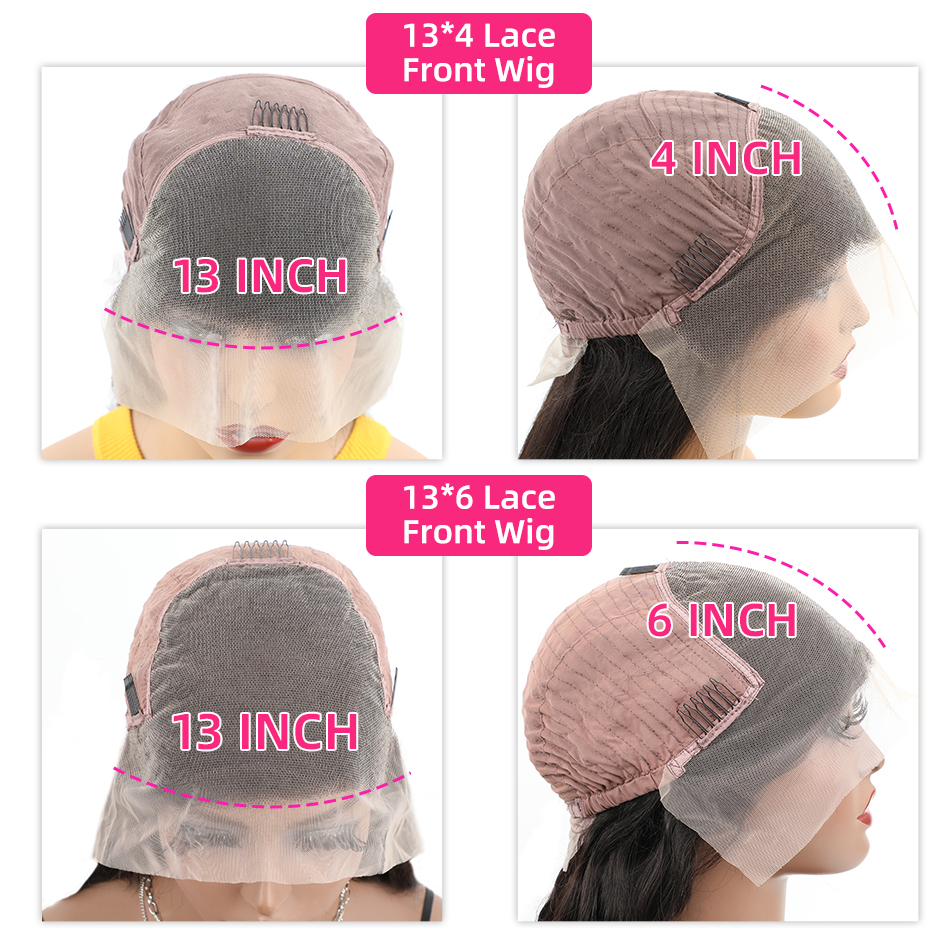 YAWAWE 髪水波 13 × 6 HD レース前頭かつらブラジル人かつら 100% 人毛女性のためのディープカーリーかつら事前摘み取られたプレカット