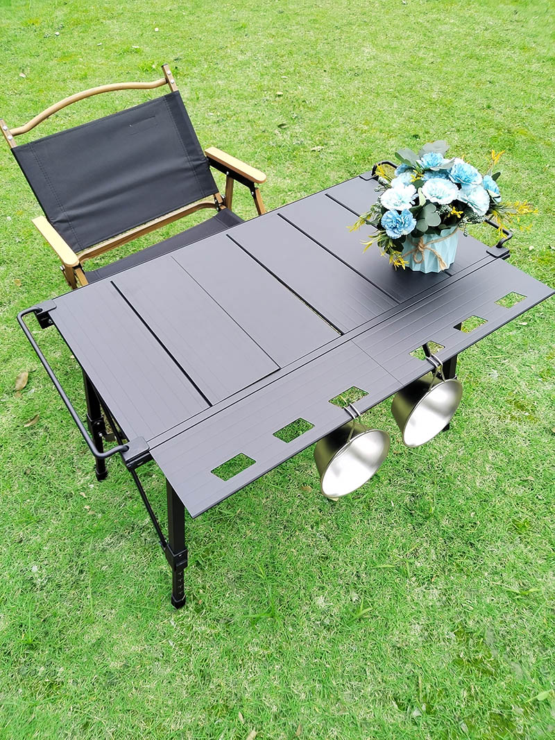 Lohascamping leve acampamento dobrável mesa igt estender mesa braseira multifuncional perna ajustável queimador de mesa mesa churrasco