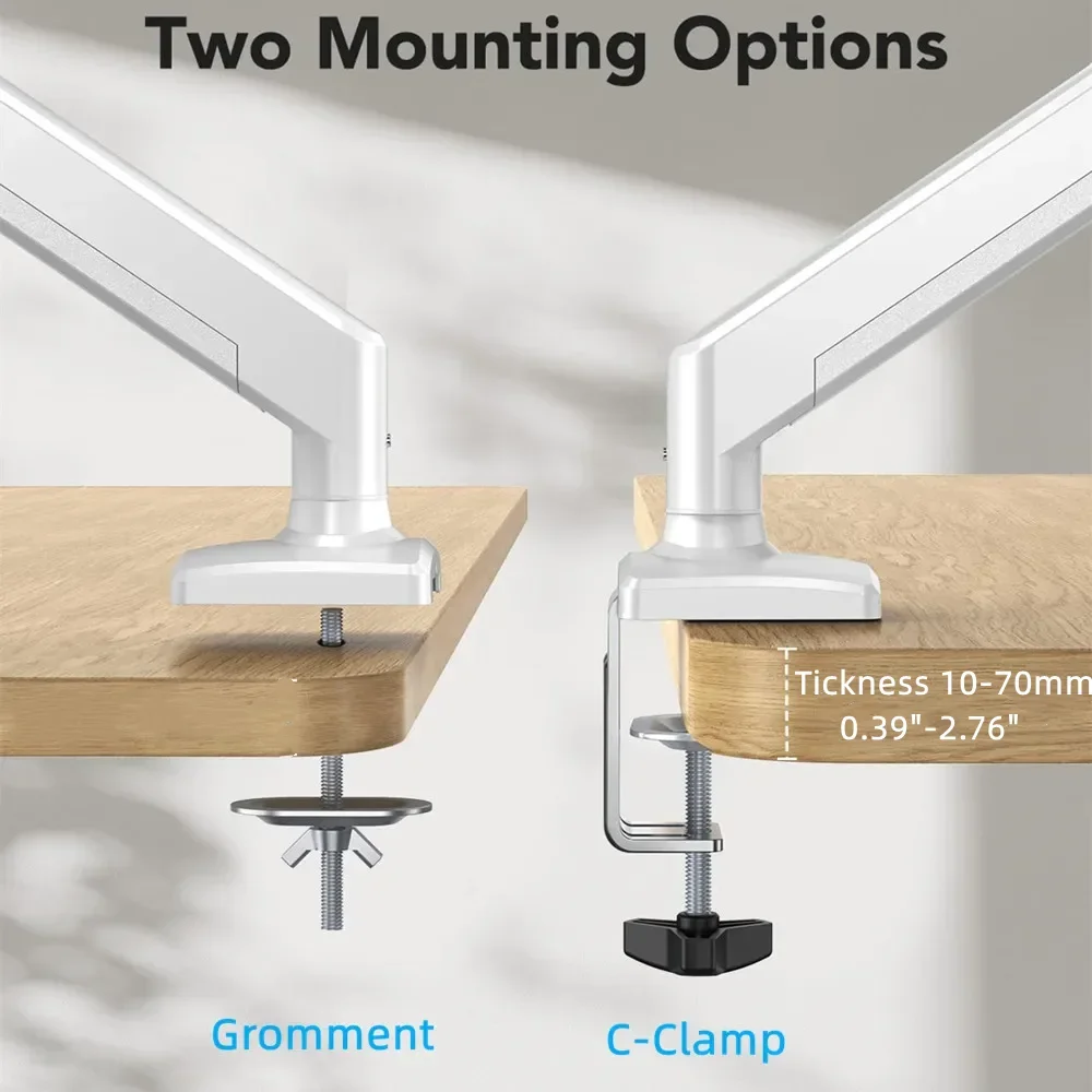 Universal Single Monitor Bracket Up To 32 Inches And 19.8 Lbs Per Screen Computer Desk Mount Stand Adjustable Computer Bracket
