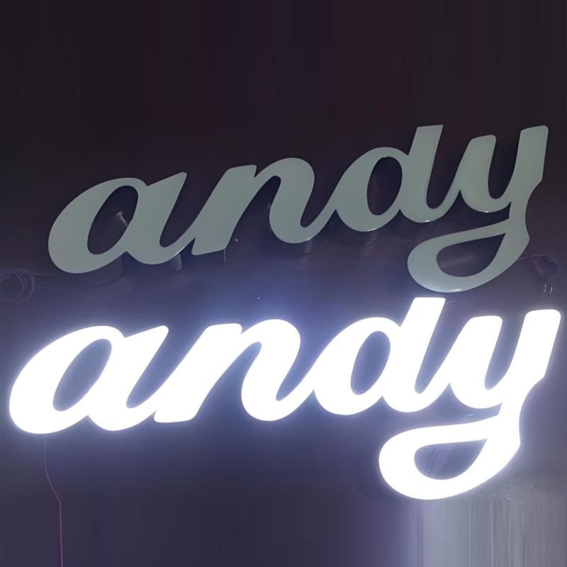 ป้ายไฟ LED เรซินอักษรเรืองแสงสำหรับโลโก้ทางธุรกิจป้ายอะคริลิคไฟ LED สำหรับร้านค้า