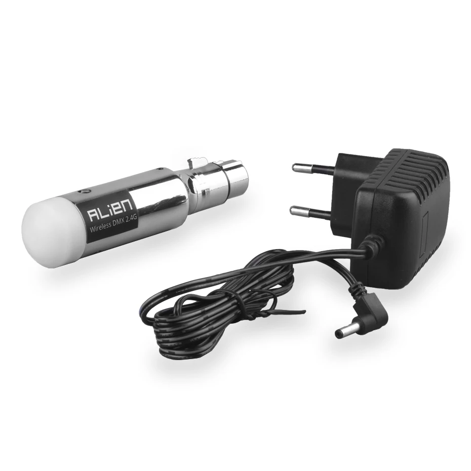 ALIEN 2,4G ISM DMX512 controlador Dfi receptor inalámbrico recargable transmisor de batería incorporado XLR de 3 pines para luces de escenario DMX