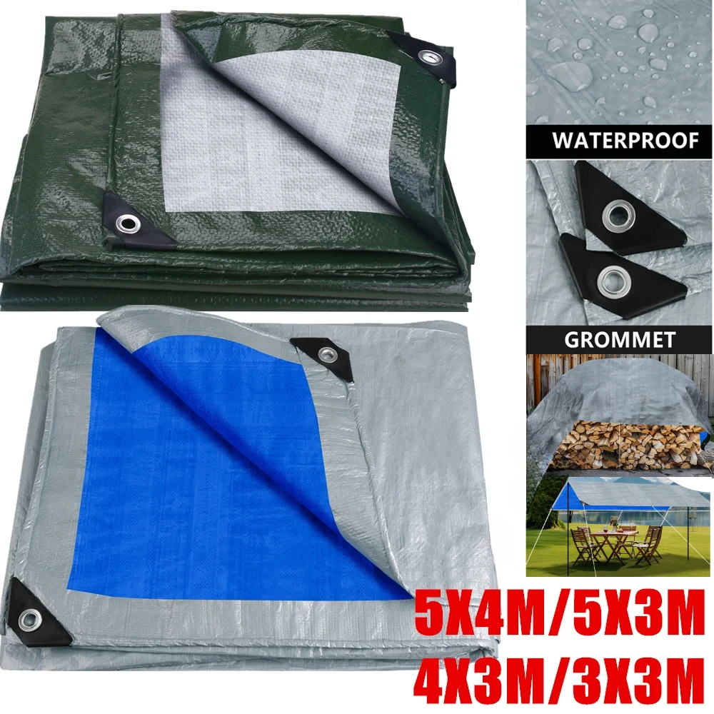 Lona grande impermeable para tienda de campaña, cubierta para lluvia para jardín, toldo para sombra de playa, refugio solar multiusos para exteriores