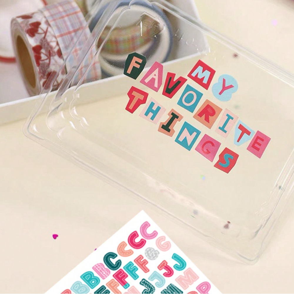 10 ピース/セットカラフルなアルファベット & 数字ステッカー DIY スクラップブック装飾用、防水跡なし