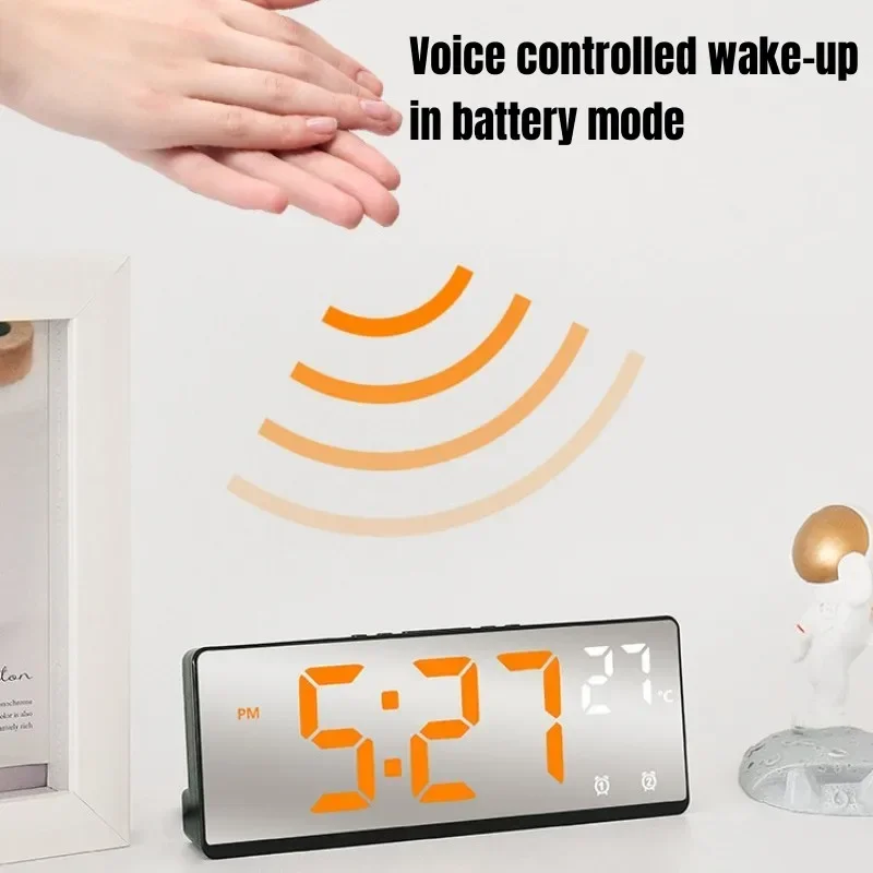 Reloj despertador Digital, reloj de viaje con temperatura, reloj de mesa, pantalla grande para dormitorio, oficina, cocina, decoración del hogar