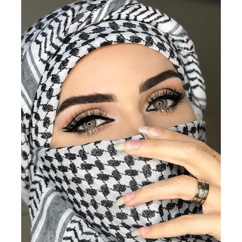 2024 novo militar tático deserto hijab cachecol muçulmano lenço islam árabe keffiyeh cabeça pescoço cachecóis envoltório para homem e mulher