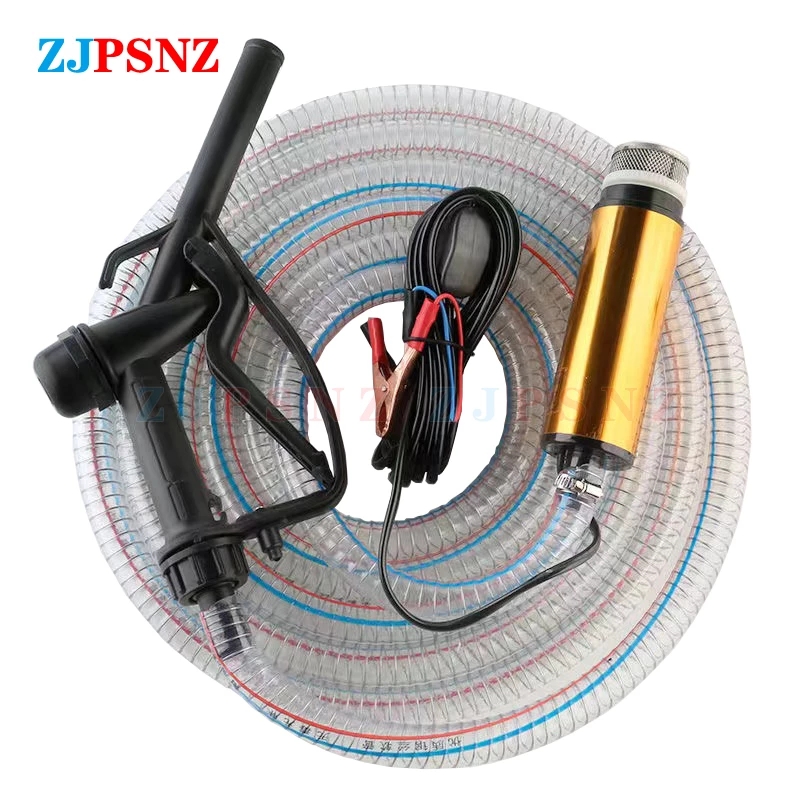 12V 24VDC ディーゼル燃料水油車キャンプ釣り水中移送ポンプキット車ポンプディーゼルオイルポンプシガーライター