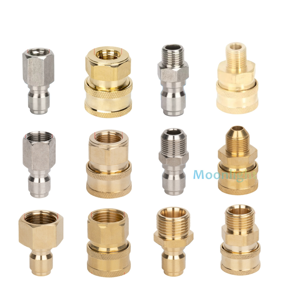 1/4" 3/8" 1/2" High Pressure Quick Connector Car Washer Adapter Water Gun Hydraulic Couplers Couplings for Garden Irrigation