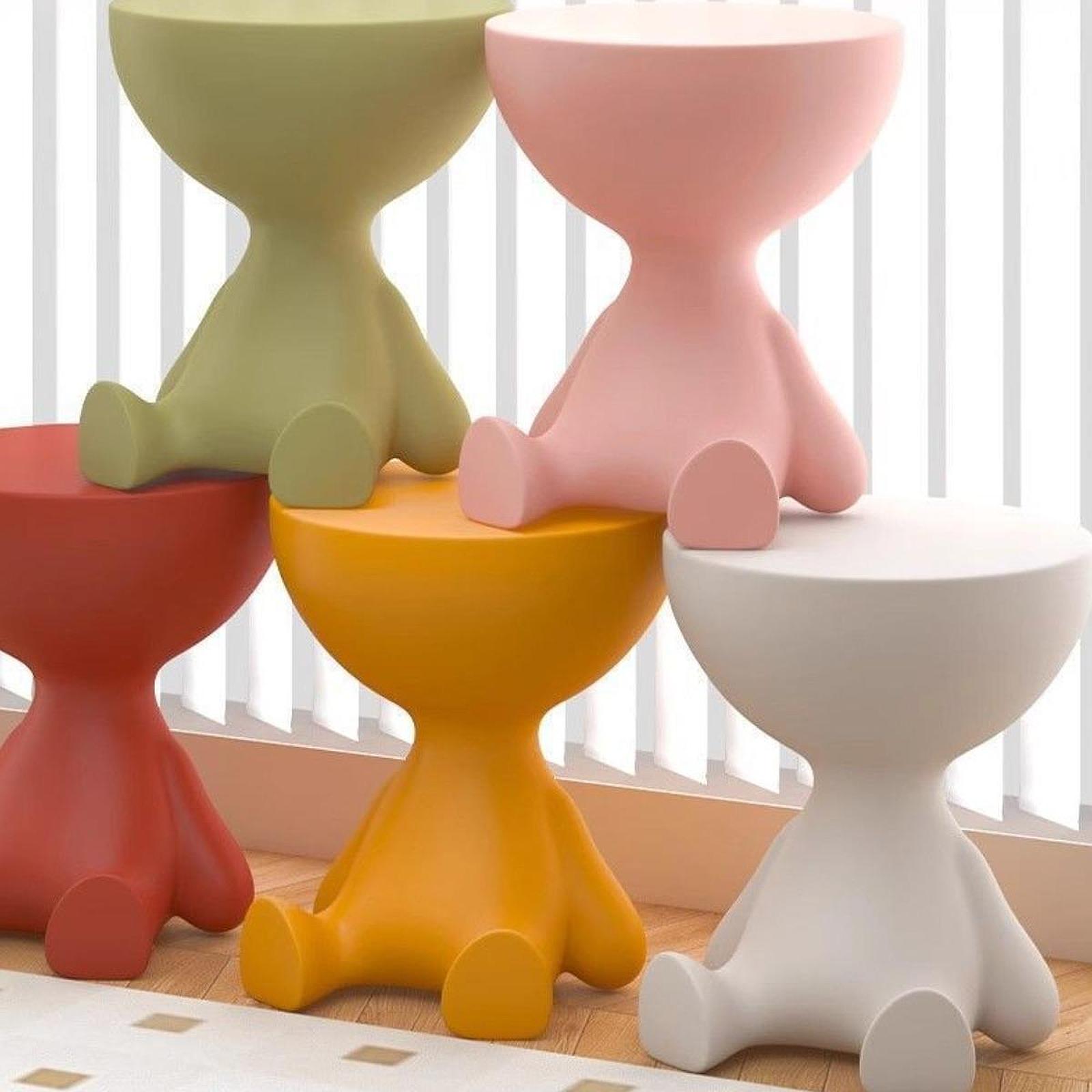 Luz de luxo dos desenhos animados sofá mesa café borda mesa criativa cabeça plana pequena casa mesa café plástico móveis mesa lateral