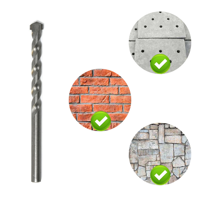 3/8PCS 3 5 6 8 10mm Wall Drill Bit Masonry Drill Bit Carbide Tipped Gun Drill Bit for Brick Concrete Marble Tile Stone Drilling