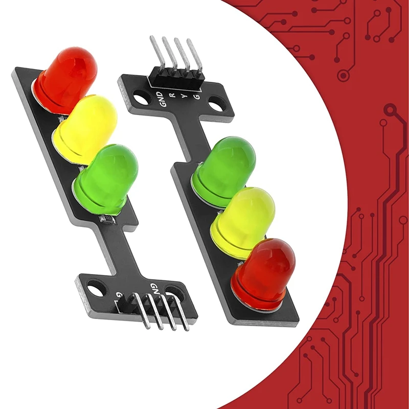 5X LED Đèn Giao Thông Module Sáng Tạo DIY Mini Đèn Giao Thông 3.3-5V Tương Thích Với Cho Arduino