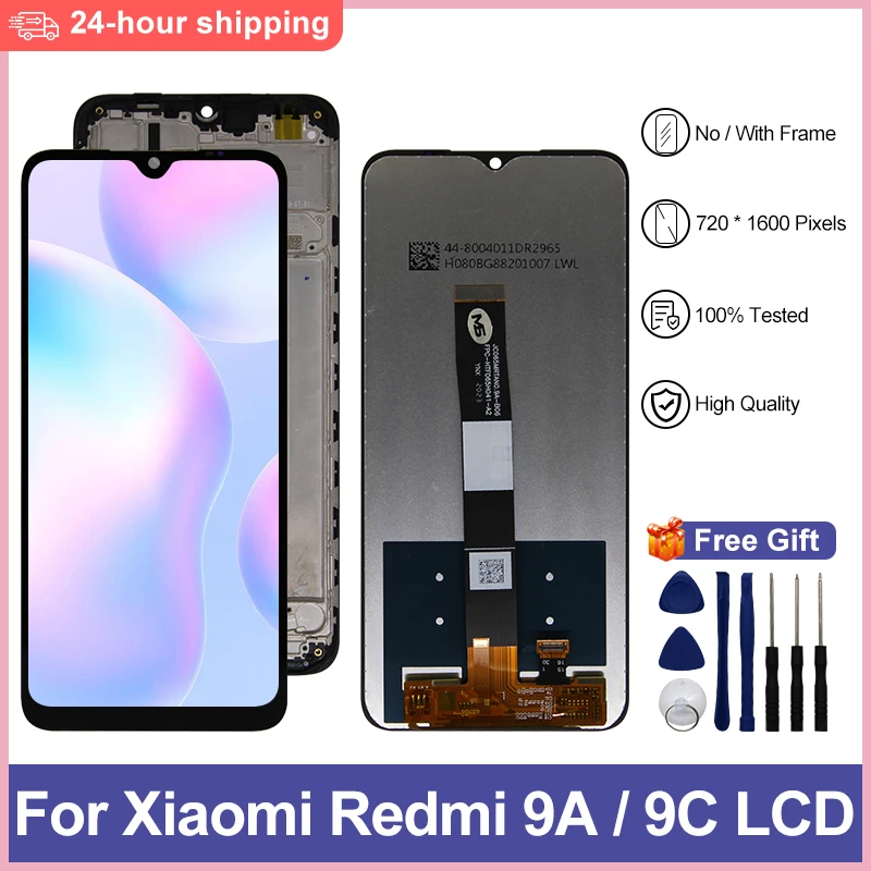6.53 "Ips Voor Xiaomi Redmi 9a Display Lcd M2006c3lg Touchscreen Digitizer Assemblage Voor Redmi 9c Lcd M2006c 3Mg Vervangende Onderdelen