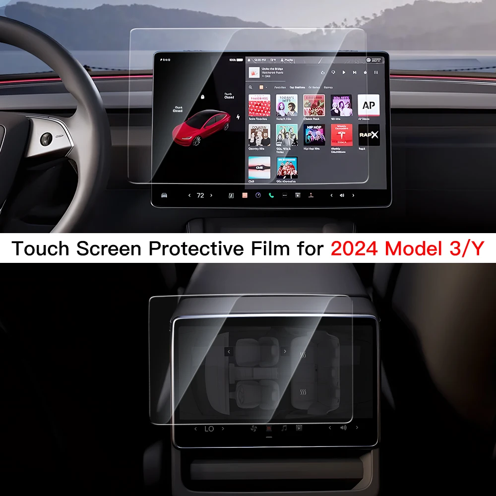 YZ Tempered Glass Screen Protector For Tesla Model 3 Highland Model Y Juniper 2025 Center Console HD Protection Screen Protecto