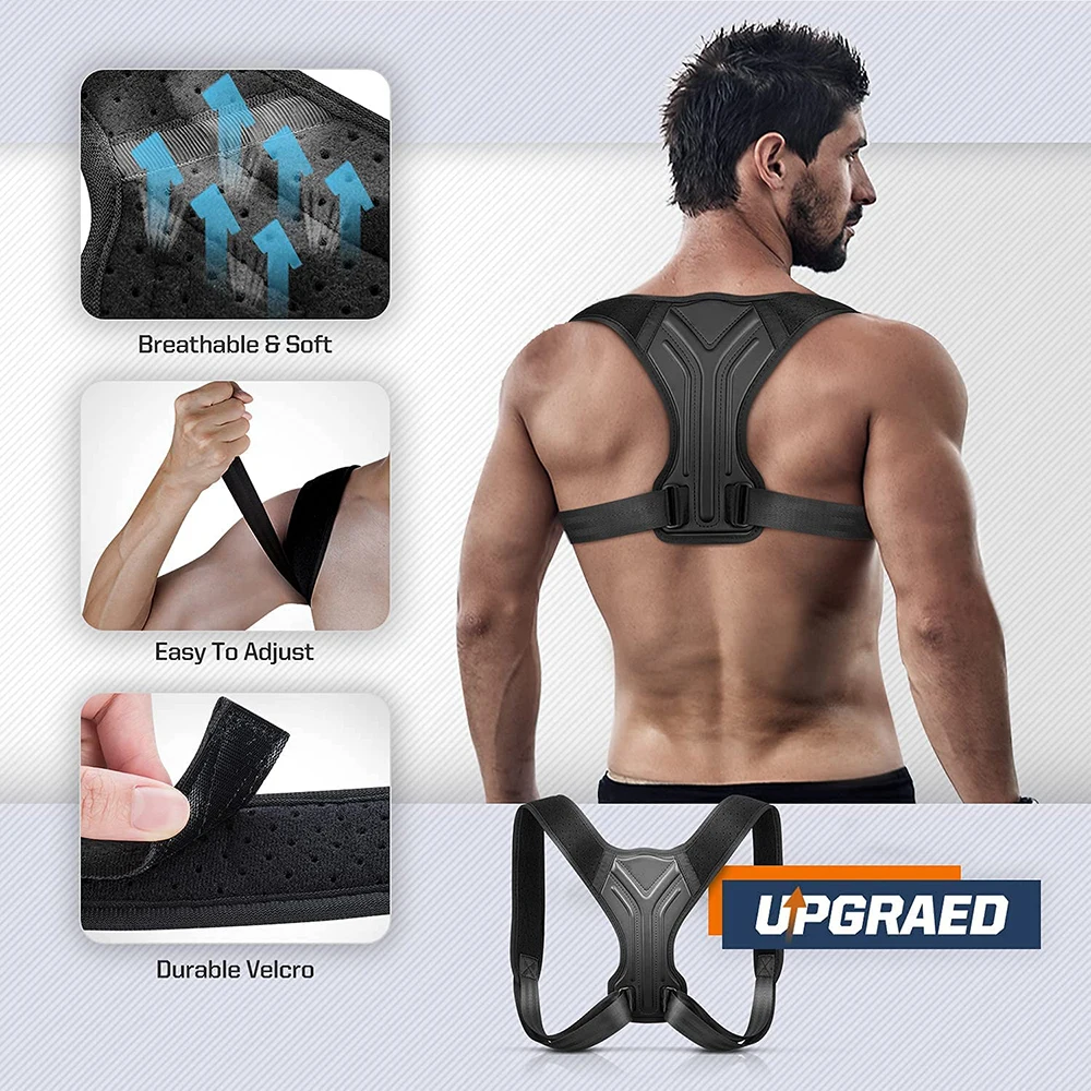 ปรับกลับไหล่ท่าทาง Corrector เข็มขัด Clavicle กระดูกสันหลังสนับสนุนปรับรูปร่างบ้านสํานักงานกีฬาด้านบนคอรั้ง
