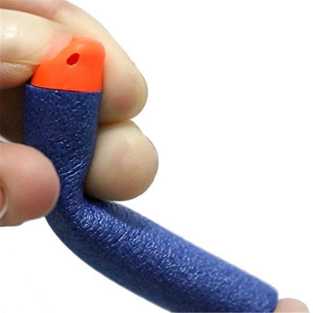 Blue Soft Hollow Hole หัวกระสุน 7.2 ซม.สําหรับ Nerf เติมลูกดอกปืนของเล่นกระสุนสําหรับ Nerf Series Blasters Xmas เด็กของขวัญเด็ก