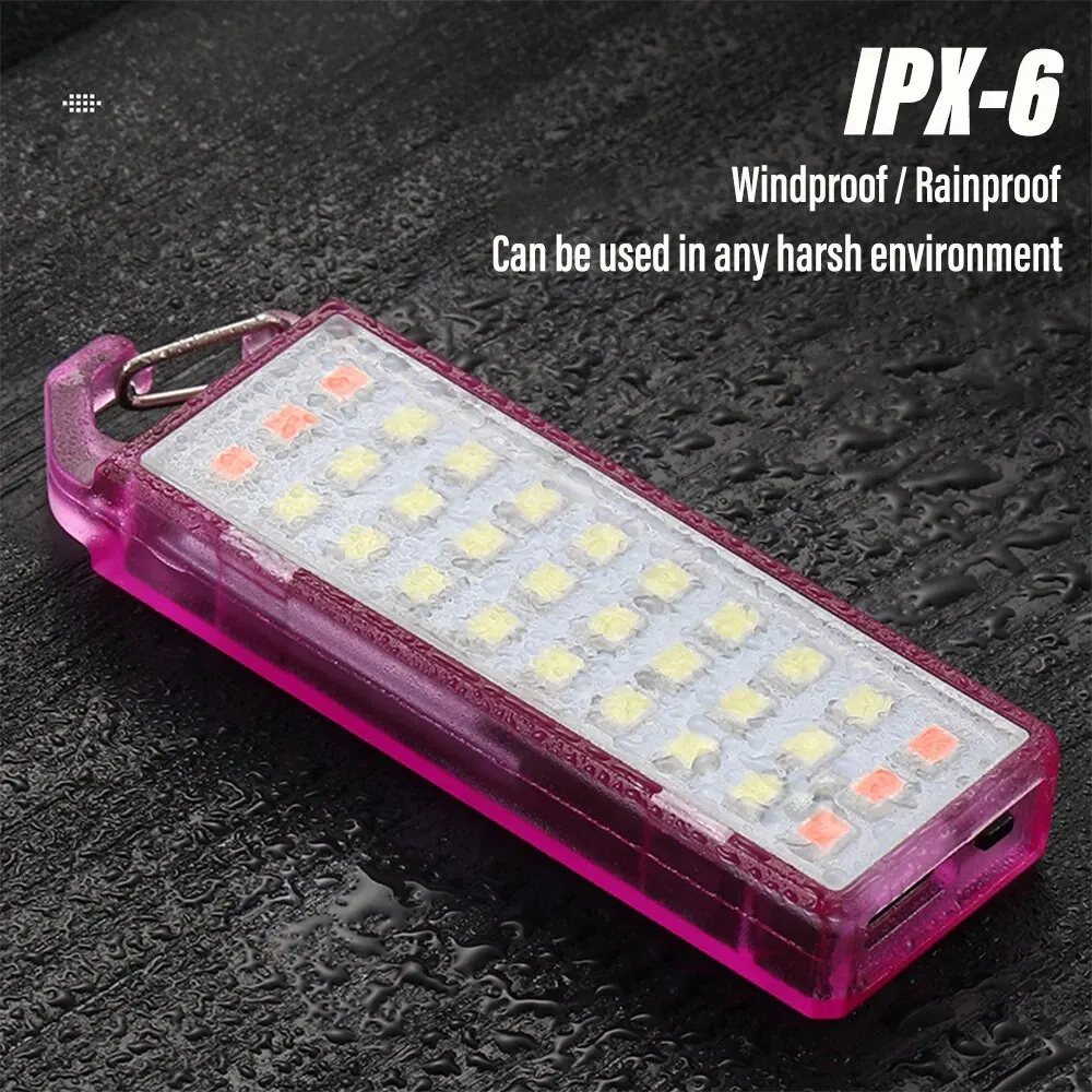 MINI LED Flashlight Rechargeable Work Light Keychain Light Camping Lamp Easy to Carry Multiple Lighting Modes Waterproof
