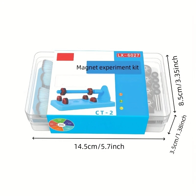1 Set STEM Physics Science Magnet Kit For Kids Educational Experiment With Bar Ring Horseshoe U Shape Magnets And Compass