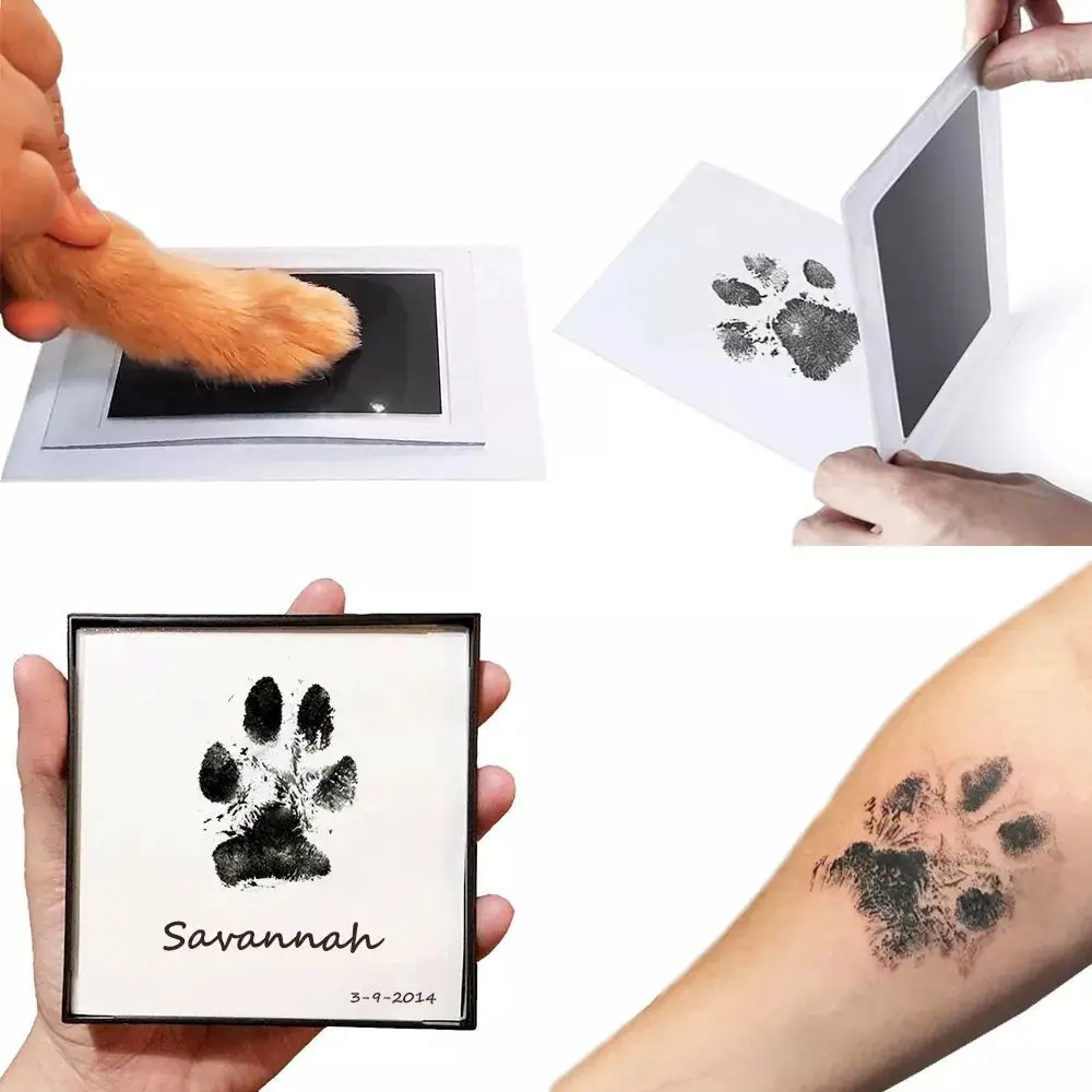 2/4pc Impronte di mani per bambini Impronte tamponi di inchiostro Sicuro Non tossico No-Touch Pelle Inkless Inkpad Kit Pet Cat Dog Zampa Stampe Souvenir Regali