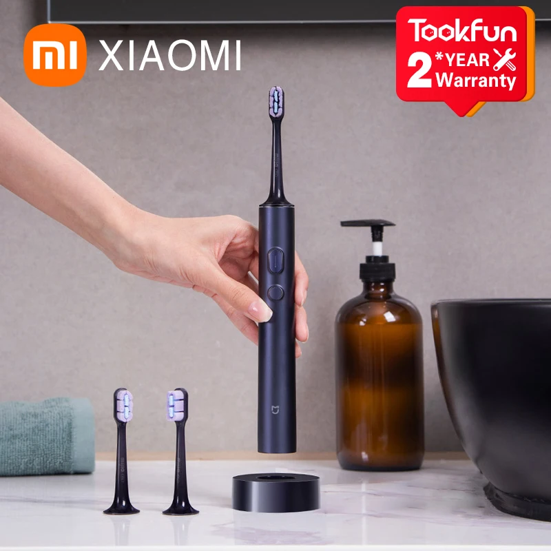 2022 XIAOMI MIJIA T700 Âm Bàn Chải Đánh Răng Điện Làm Trắng Răng Siêu Âm Rung Răng Miệng Bàn Chải Cọ Thông Minh Ứng Dụng Màn Hình Hiển Thị LED