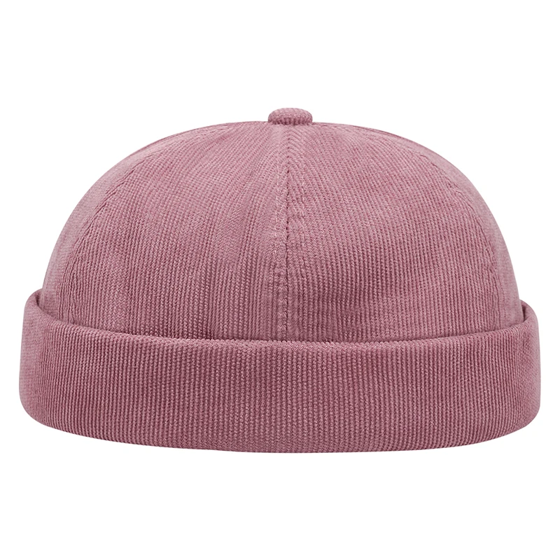2024 nova moda casual cor sólida veludo minimalista cor sólida unisex chapéu sem aba outono e inverno gorro à prova de vento