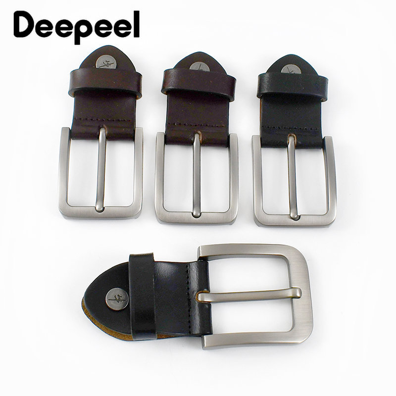 Deepeel-Cinturón de aleación para hombre, hebillas para la cabeza, hebilla de Pin de repuesto hecha a mano, accesorios artesanales de cuero, 34/39mm, 1 ud.