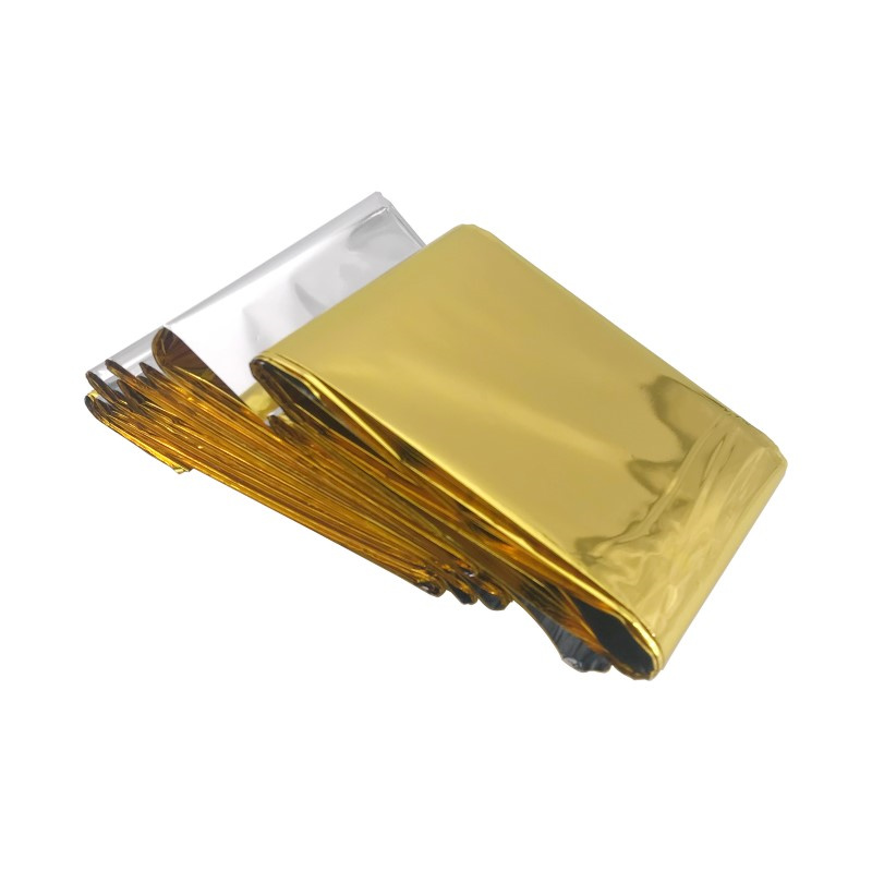 Rayseeda ผ้าห่มฉุกเฉินพับได้210ซม. * 130ซม. เงิน/ทองที่พักพิงกู้ภัยฉุกเฉินผ้าห่มอบอุ่นตั้งแคมป์กลางแจ้ง