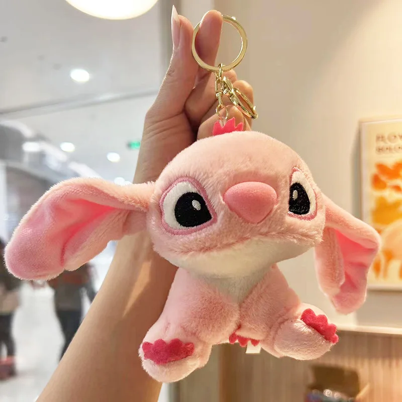 ของแท้ Disney StitchLotso ของเล่นตุ๊กตาพวงกุญแจจี้อุปกรณ์เสริมน่ารักการ์ตูนตุ๊กตาตุ๊กตาพวงกุญแจของเล่น Key CHAIN ของขวัญ