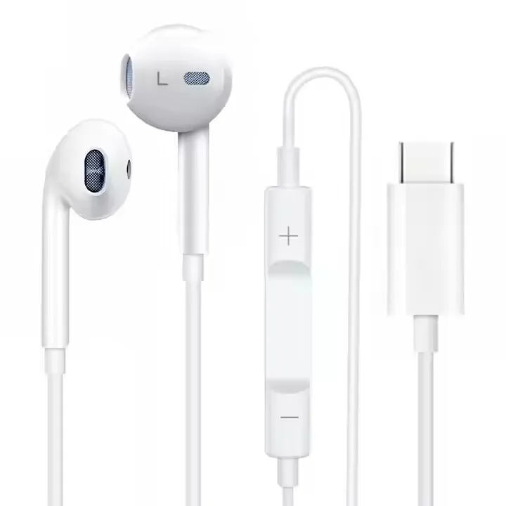 Słuchawki douszne USB typu C C Przewodowe słuchawki douszne do iPhone'a 15 Pro Max Samsung do iPhone'a do Huawei