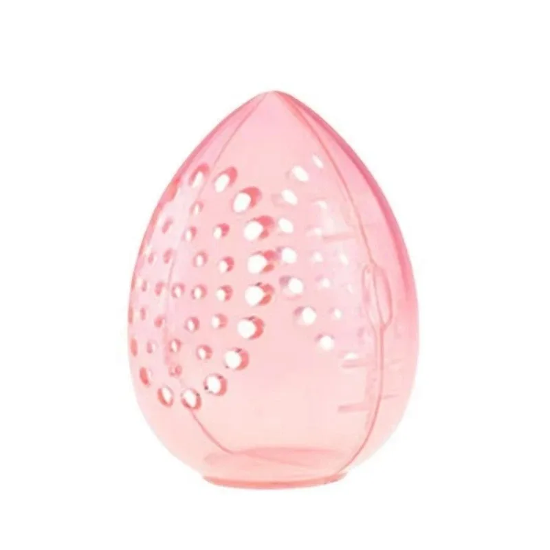 Empty Makeup Sponge Storage Box Plastic Egg Shaped Cosmetic Puff Organizer Rack Portable Makeup Blender Holder Stand Drying Box