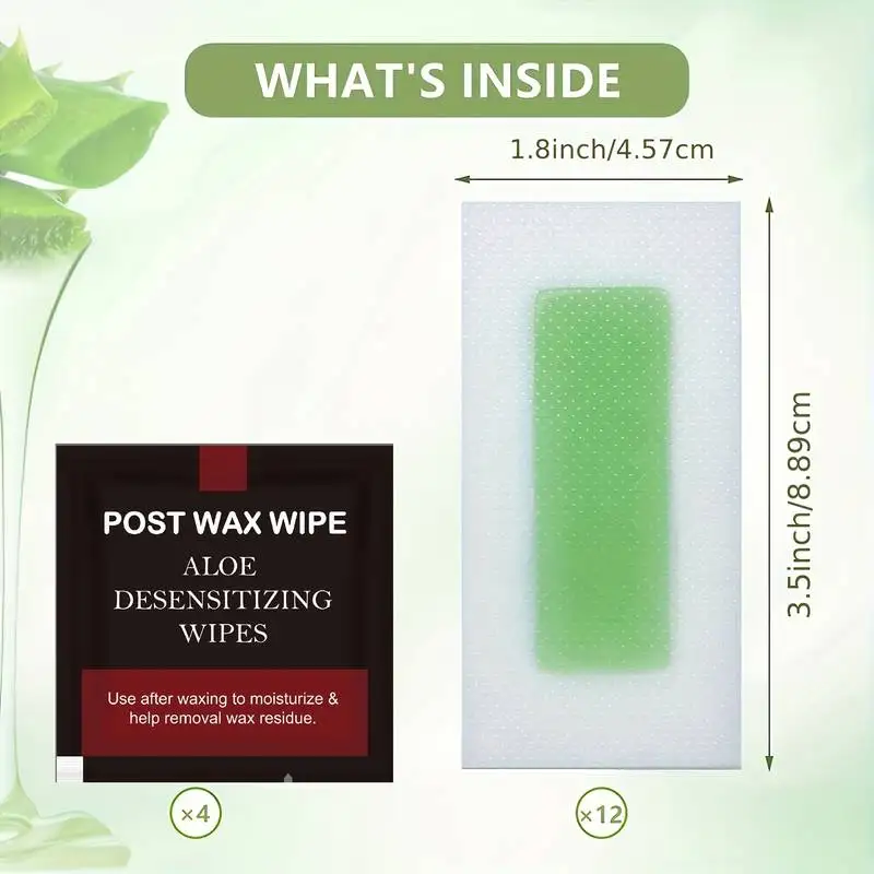 Tiras de cera de depilación rápida indolora, toallita para encerado, pegatina profesional para el cuerpo y la cara, piernas, labios, depilación, papel encerado, uso para mujeres y hombres