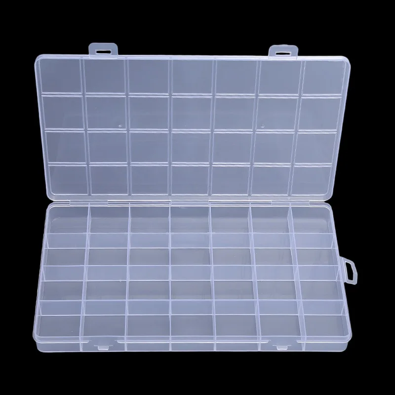 1 PC 28 Grids Transparent Kunststoff Organizer Box Schmuck Perlen Lagerung Container DIY Handwerk Ohrring Schmuck Rechteck Box Fall