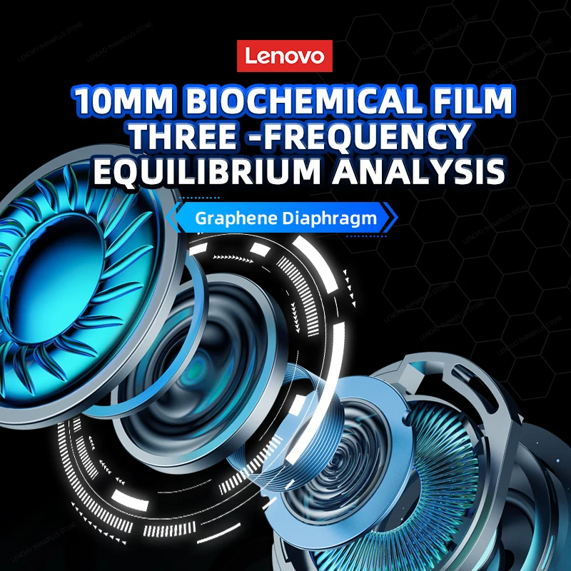 선택 Lenovo GM2 Pro 게임용 헤드셋 Bluetooth 5.3 듀얼 모드 음악 스포츠 이어 버드 마이크 HD 통화 기능이있는 소음 감소 헤드폰